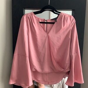 Pink silk blouse